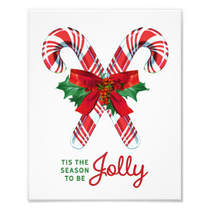 Niedlich Retro Christmas Candy Cane Wall Art Fotodruck