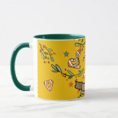 Niedlich Retro Christmas Monogram "Z" mit Namen Tasse (Links)