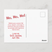 Niedlich Retro Christmas Santa Postkarte (Rückseite)