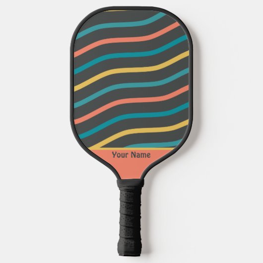 Niedlich Retro Color Styling Beruflich Pickleball Schläger (Rückseite)