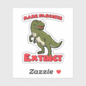 Niedlich Retro Dinosaurier - Faschisten aussterben Aufkleber (Blatt)