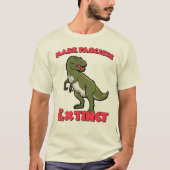 Niedlich Retro Dinosaurier - Faschisten aussterben T-Shirt (Vorderseite)