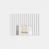 Niedlich Retro farbenfrohe Llamas Custom Post-it Klebezettel (Vorderseite)
