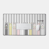 Niedlich Retro farbenfrohe Llamas Kids Schreibtischunterlage (Tastatur & Maus)