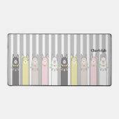 Niedlich Retro farbenfrohe Llamas Kids Schreibtischunterlage (Vorderseite)