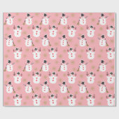 Niedlich Retro Frosty Gold Pink Geschenkpapier (Flach)