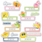 Niedlich Retro Funny Cartoon | Zurück zur Schule Aufkleber (Vorderseite)