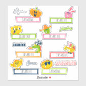 Niedlich Retro Funny Cartoon | Zurück zur Schule Aufkleber (Blatt)