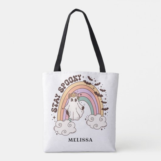 Niedlich Retro Ghost Bleibe Spooky Tasche (Rückseite)