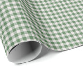 Niedlich Retro Gingham Kariertes Muster | Winter G Geschenkpapier (Rolleneckpunkt)