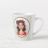 Niedlich Retro Girl Cocktail Latte Tasse (Rechts)