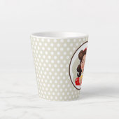 Niedlich Retro Girl Cocktail Latte Tasse (Vorderseite)