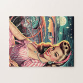 Niedlich Retro Girl Puzzle (Horizontal)