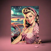 Niedlich Retro Girl Puzzle