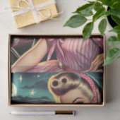 Niedlich Retro Girl Seidenpapier (Geschenk)