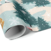 Niedlich Retro Girls Skaten Geschenkpapier (Rolleneckpunkt)