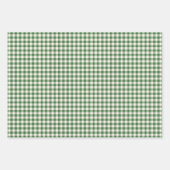 Niedlich Retro Green Gingham Kariertes Muster Geschenkpapier Set (Vorderseite 3)