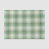 Niedlich Retro Green Gingham Kariertes Muster Seidenpapier (Vorderseite)