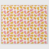 Niedlich Retro Groovy Boho Halloween Ghost Pink Or Geschenkpapier (Flach)