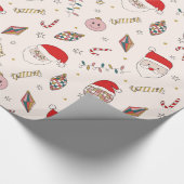 Niedlich Retro Groovy Geschenkpapier (Ecke)