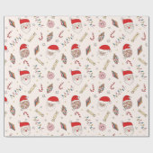 Niedlich Retro Groovy Geschenkpapier (Flach)
