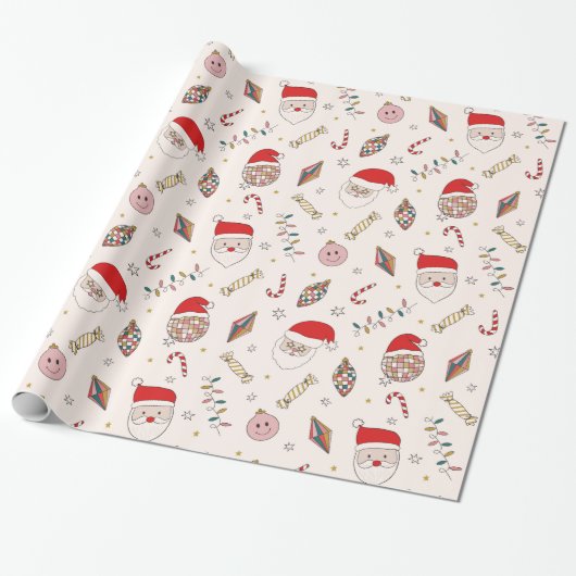 Niedlich Retro Groovy Geschenkpapier (Ungerollt)