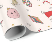 Niedlich Retro Groovy Geschenkpapier (Rolleneckpunkt)