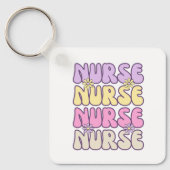 Niedlich Retro Groovy Nurse Schlüsselanhänger (Vorderseite)