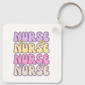 Niedlich Retro Groovy Nurse Schlüsselanhänger (Rückseite)