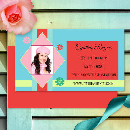 Niedlich Retro Hobby Foto Blogger Business Card Visitenkarte