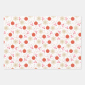 Niedlich Retro Holiday Ornaments Snowflakes/Mund Geschenkpapier Set (Vorderseite 3)