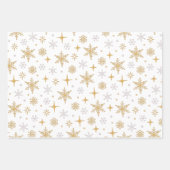 Niedlich Retro Holiday Ornaments Snowflakes/Mund Geschenkpapier Set (Vorderseite 2)