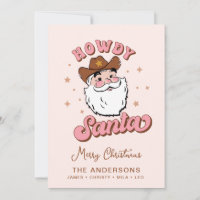 Niedlich Retro Howdy Santa Cowboy Texas Weihnachte