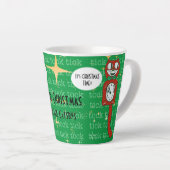 Niedlich Retro 'It's Christmas time' Cat Clock Cus Milchtasse (Rechte Ecke)