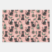 Niedlich Retro Katzenjause Geschenkpapier Set (Vorderseite 2)
