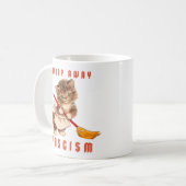 Niedlich Retro Kitten - Faschismus abschrecken Kaffeetasse (Vorderseite Links)