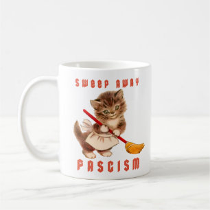 Niedlich Retro Kitten - Faschismus abschrecken Kaffeetasse