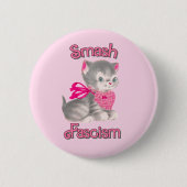 Niedlich Retro Kitten - Schmutz Faschismus Button (Vorderseite)
