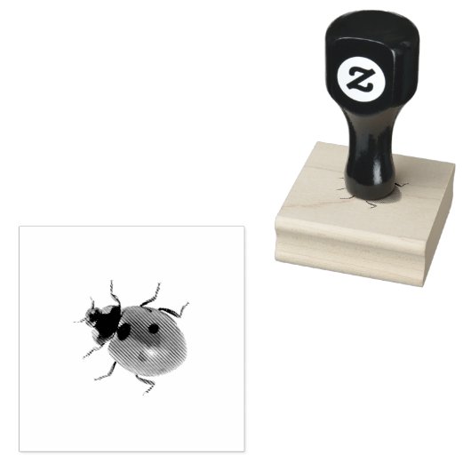 Niedlich Retro Lady Bug Gummistempel (Stempel)