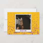 Niedlich Retro Lila Gelb Aquamarines Orangen Grad  Dankeskarte (Rückseite)