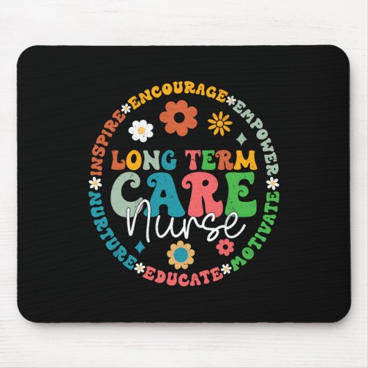 Niedlich Retro Ltc Krankenpflege Langfristige Kran Mousepad (Vorne)