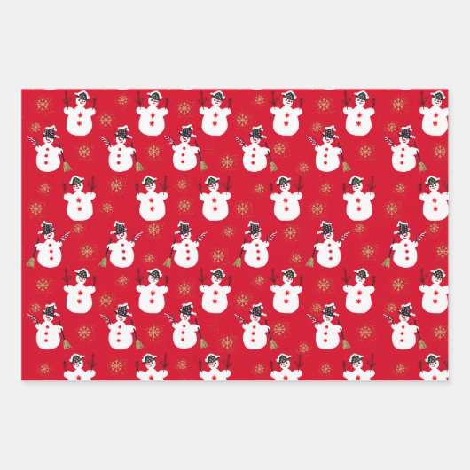 Niedlich Retro Mitte des Jahrhunderts Frosty Gold  Geschenkpapier Set (Vorderseite 3)