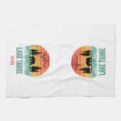 Niedlich Retro Mountain Lake Tahoe Souvenir Geschirrtuch (Horizontal)