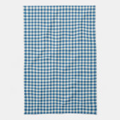 Niedlich Retro Navy Blue Gingham Kariertes Muster  Geschirrtuch (Vertikal)