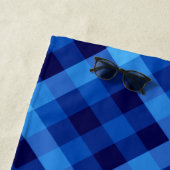 Niedlich Retro Ocean Blue Kariert Beach Handtuch (Beispiel)
