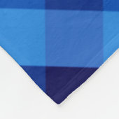 Niedlich Retro Ocean Blue Kariert Große Fleece Bla (Ecke)