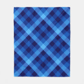 Niedlich Retro Ocean Blue Kariert Medium Fleece Bl (Vorderseite)