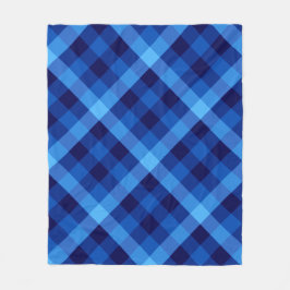 Niedlich Retro Ocean Blue Kariert Medium Fleece Bl