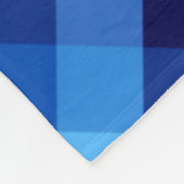 Niedlich Retro Ocean Blue Kariert Medium Fleece Bl (Ecke)