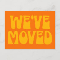 Niedlich Retro Orange Minimalistische neue Adressf